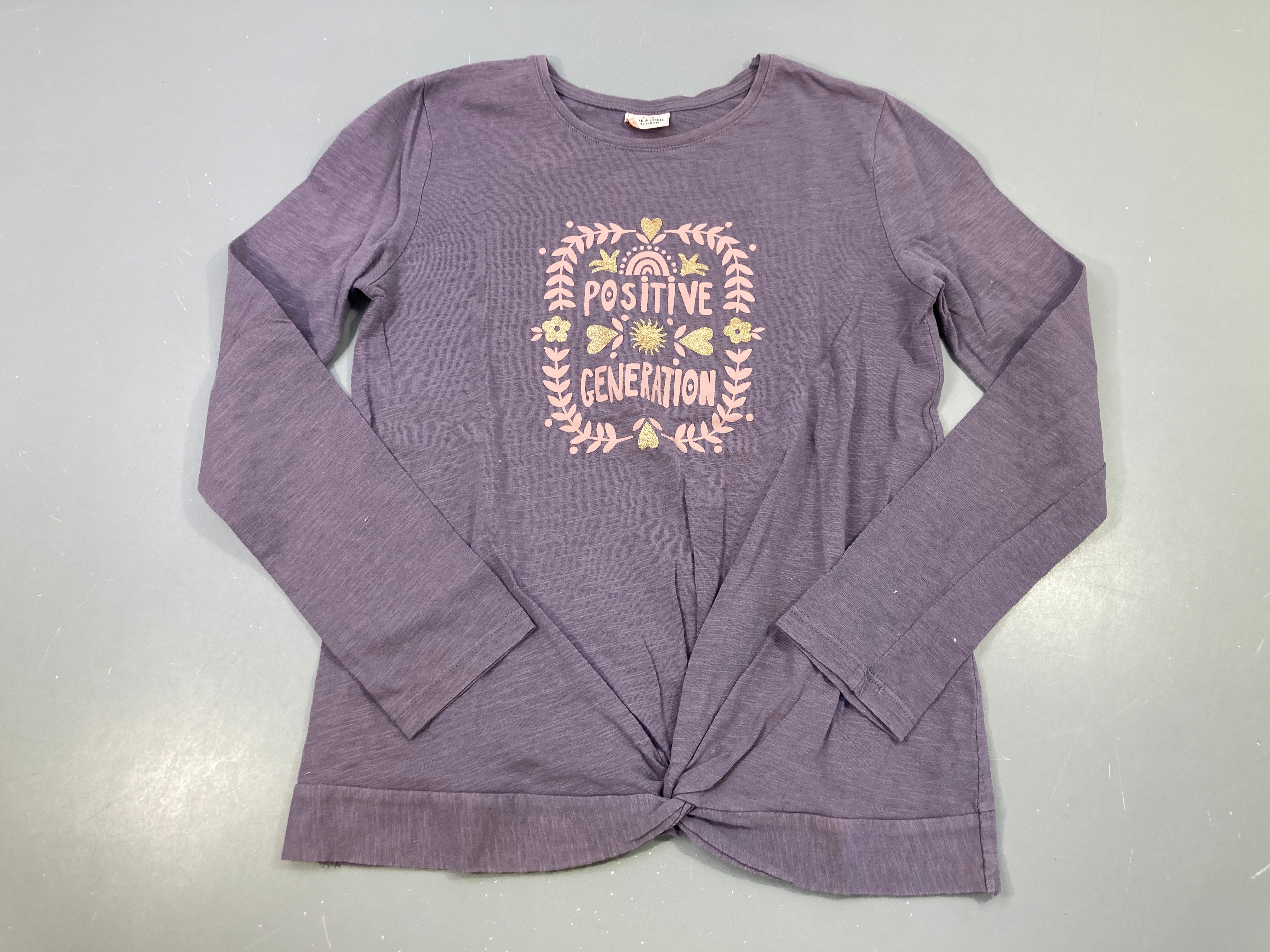T-shirt m.l flammé lilas Positive
