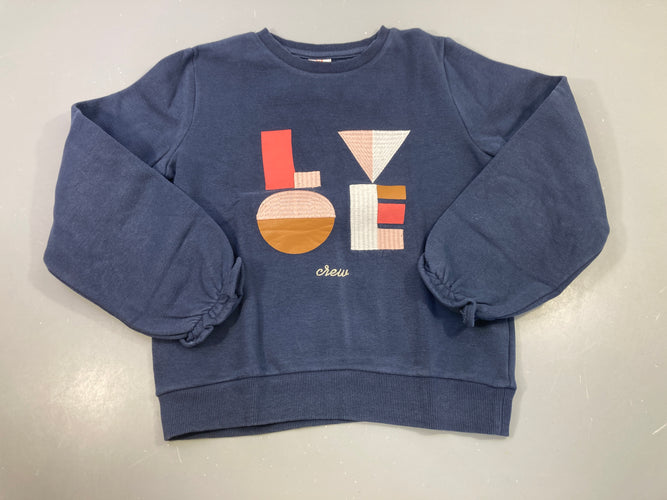Sweat bleu foncé Love, moins cher chez Petit Kiwi
