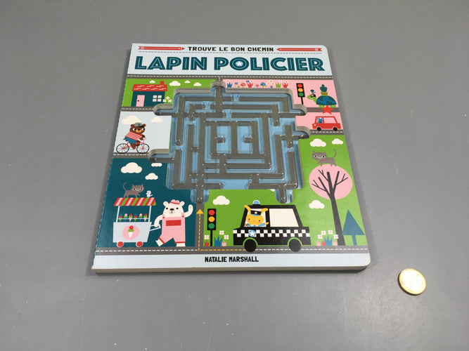 Lapin policier, trouve le bon chemin, moins cher chez Petit Kiwi