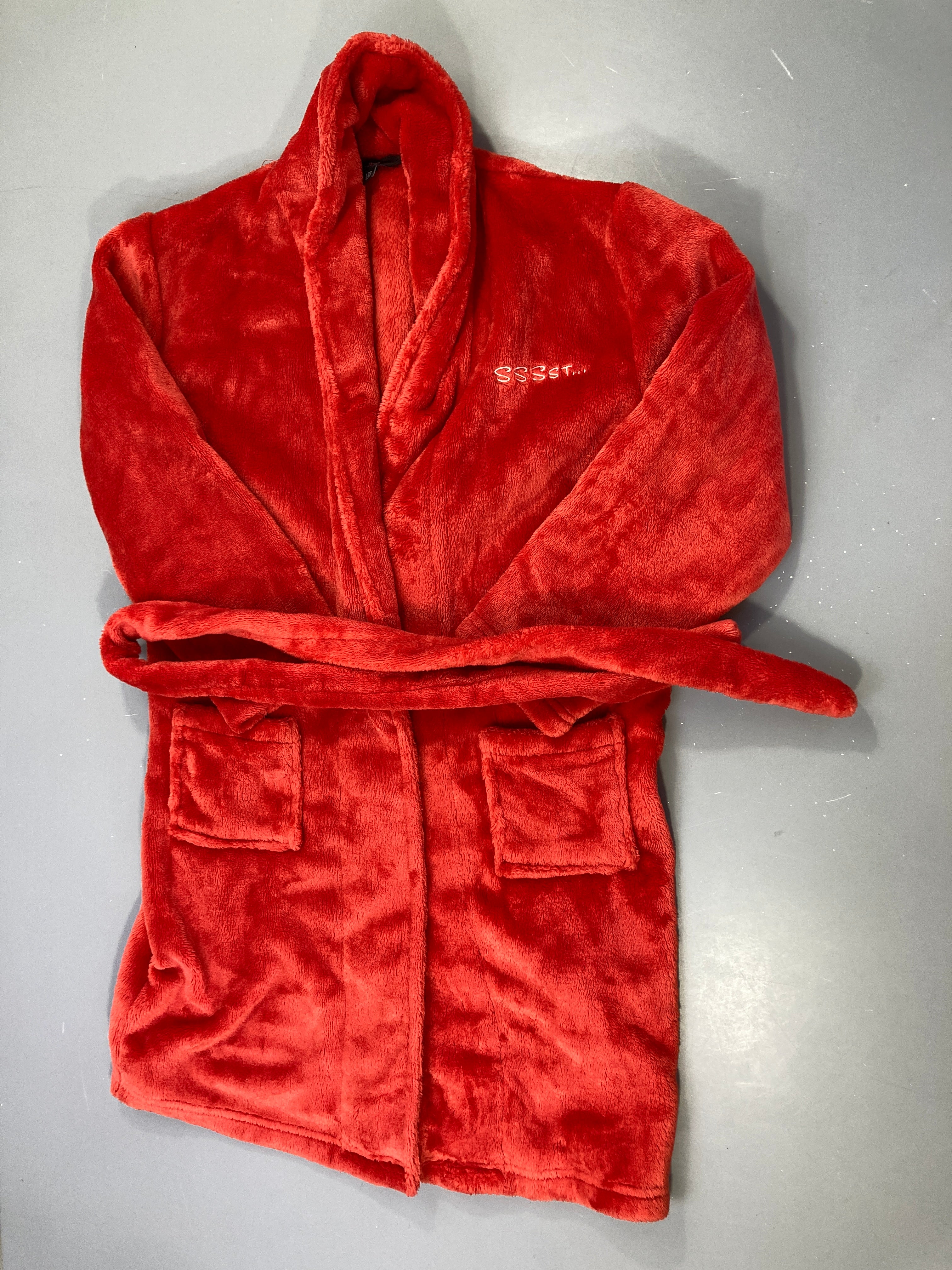 Peignoir velours rouge