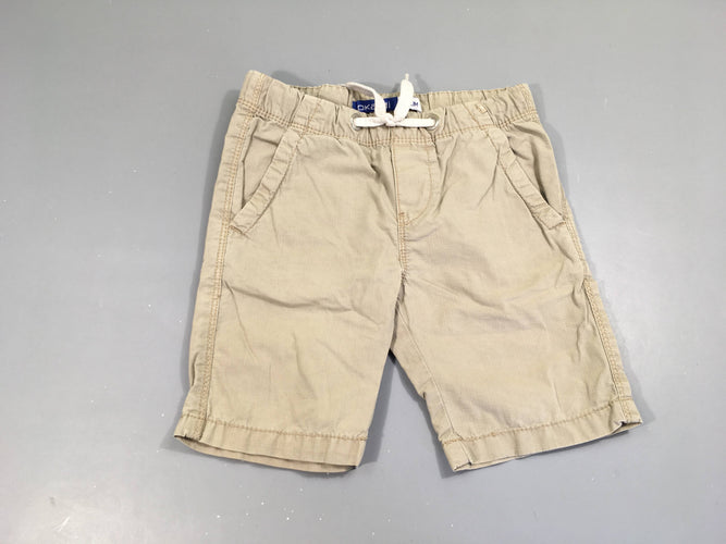 Bermuda beige chino légèrement souillé fesses, moins cher chez Petit Kiwi