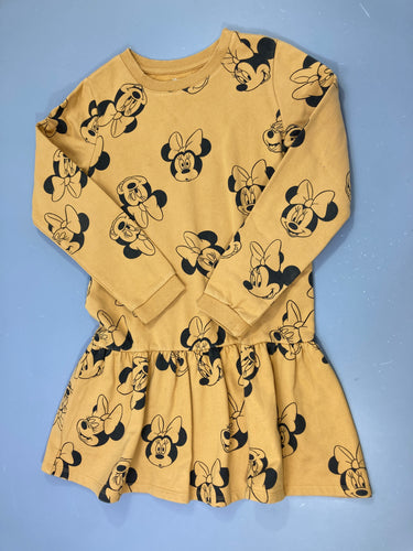 Robe m.l molleton moutarde Minnie, moins cher chez Petit Kiwi