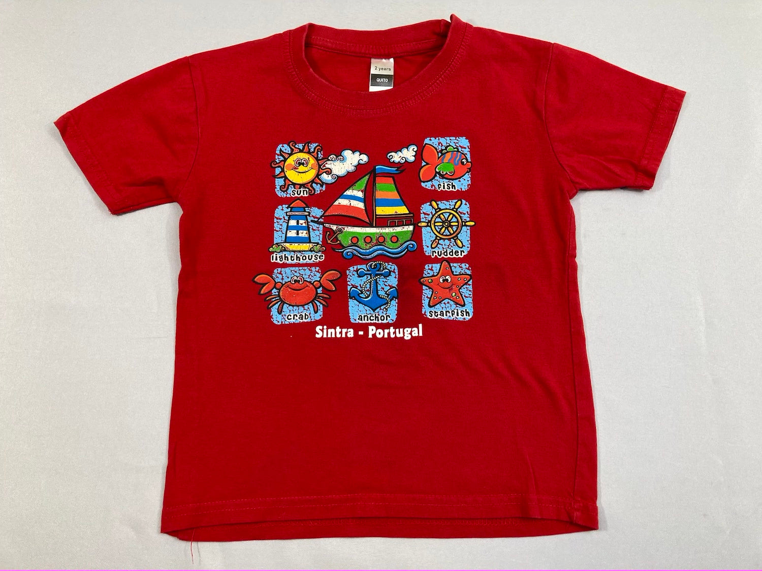 T-shirt m.c rouge bateau