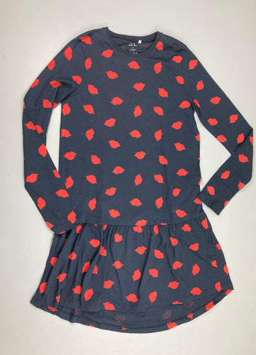 Robe m.l bleu marine coeurs rouges, moins cher chez Petit Kiwi