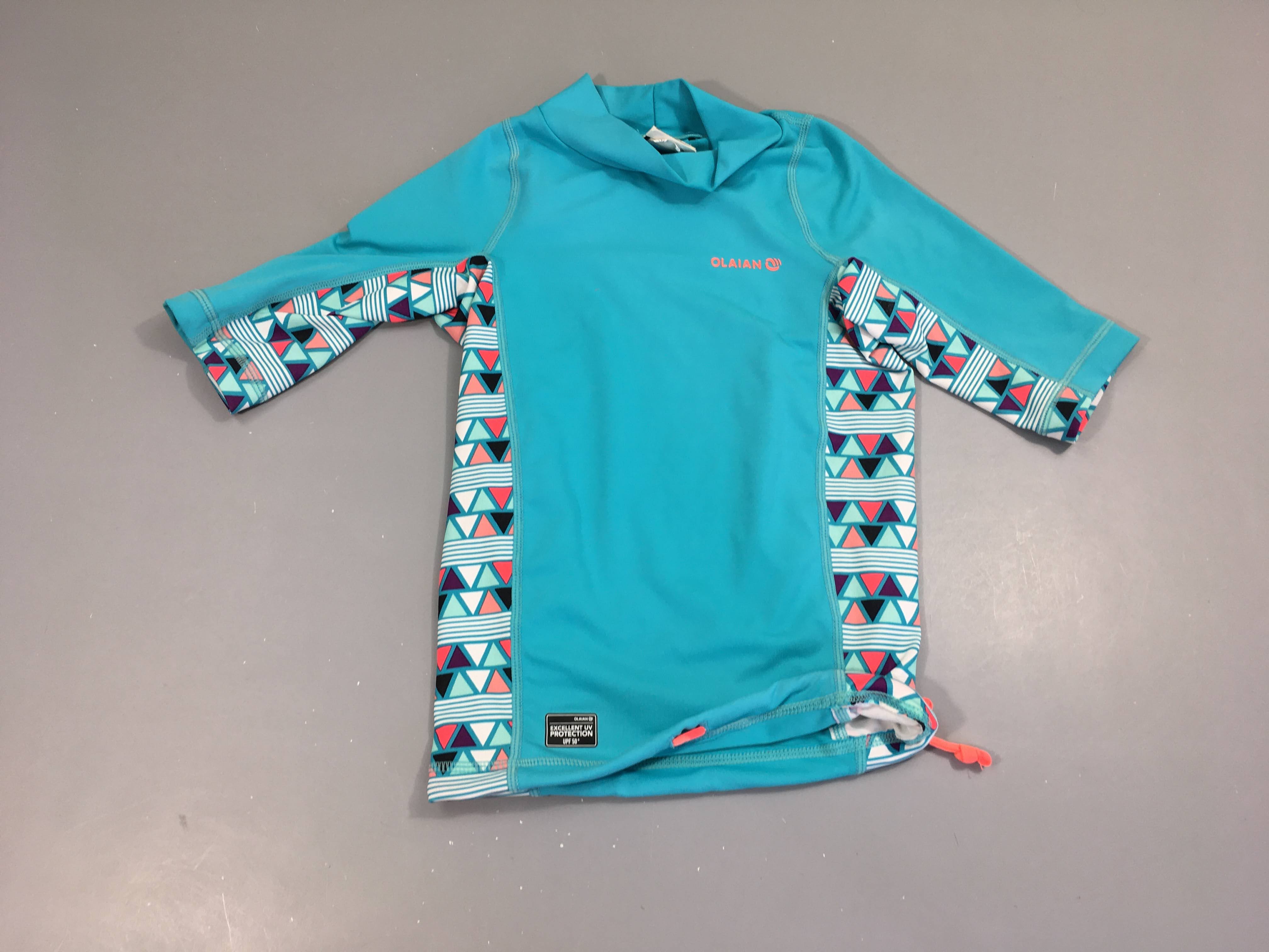 T-shirt m.l anti-Uv turquoise Olaian