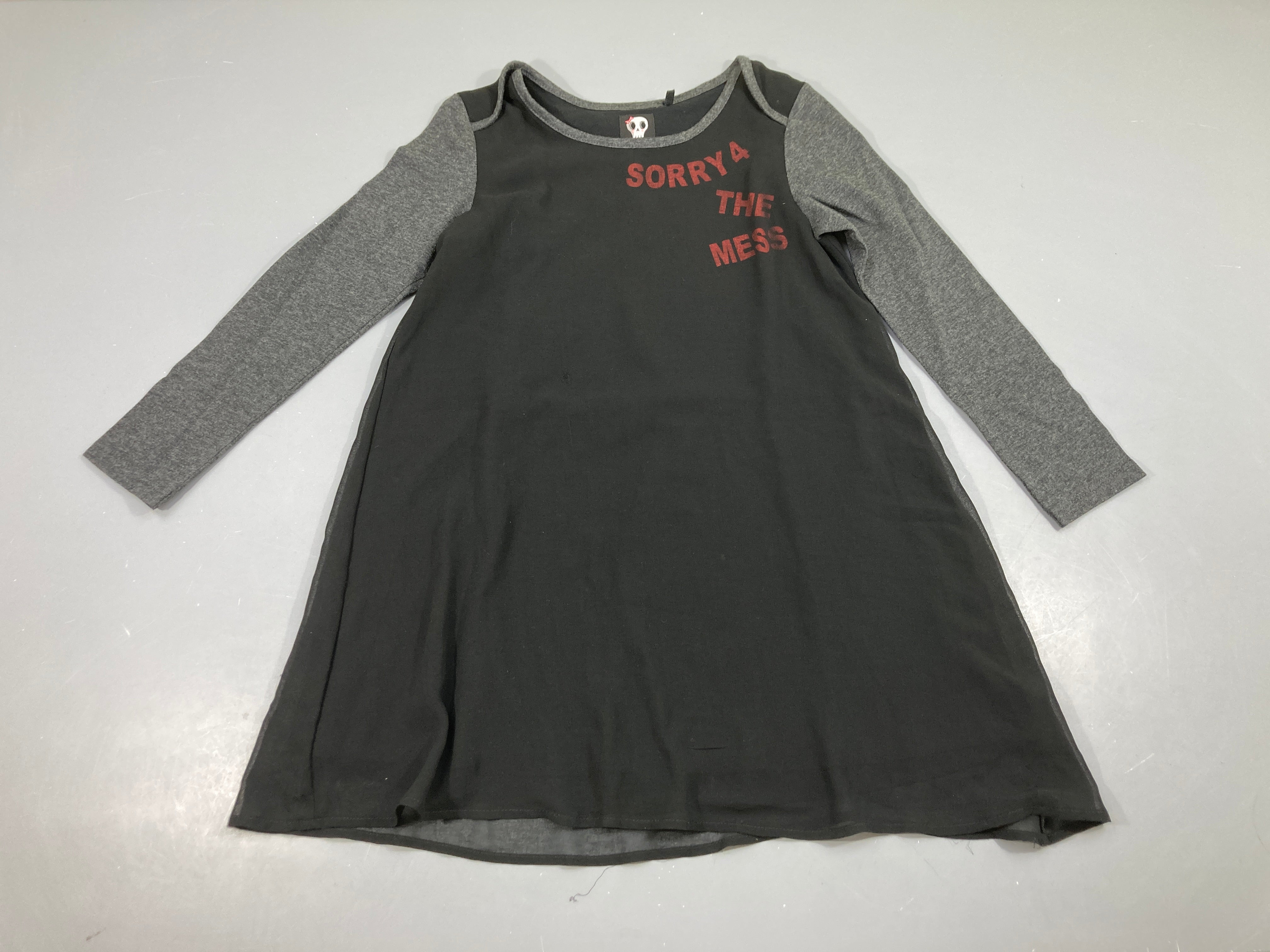 Robe m.l noir-gris voile Sorr.y 4
