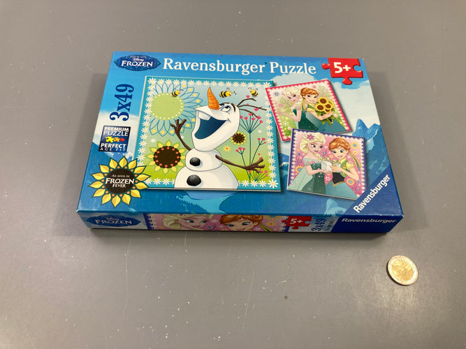 Puzzle 3x49 Frozen Complet +5a, moins cher chez Petit Kiwi