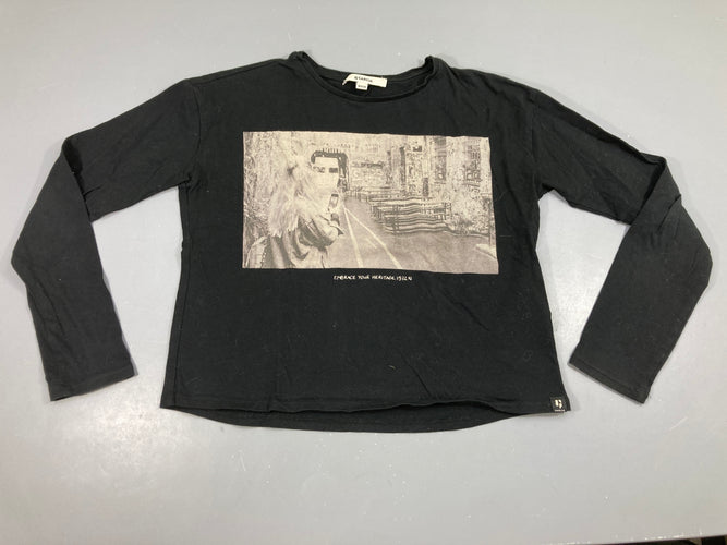 T-shirt m.l noir cadre, moins cher chez Petit Kiwi