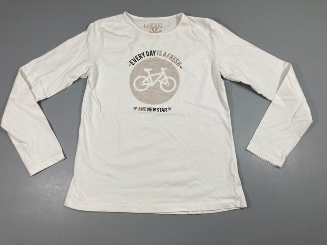 T-shirt m.l blanc vélo, moins cher chez Petit Kiwi