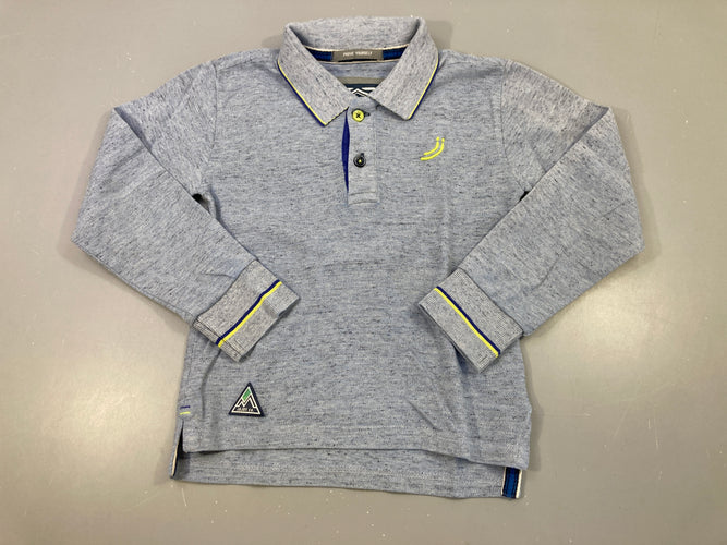 Polo ml bleu moucheté, moins cher chez Petit Kiwi