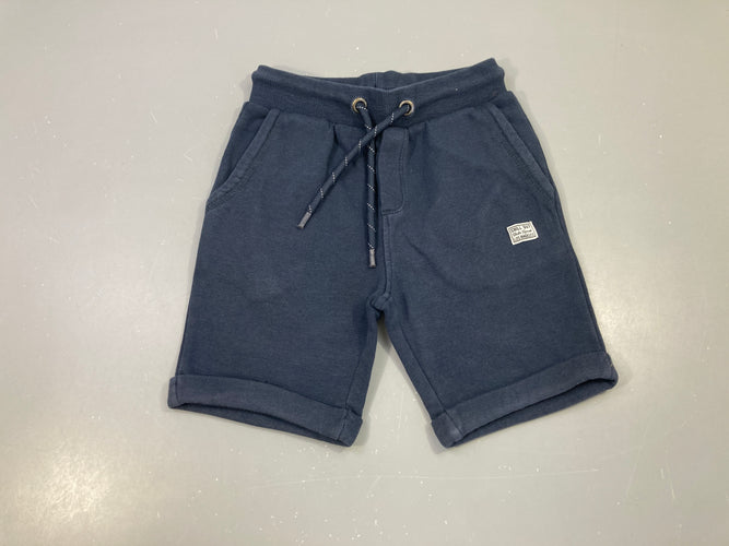Bermuda molleton à revers bleu foncé, moins cher chez Petit Kiwi