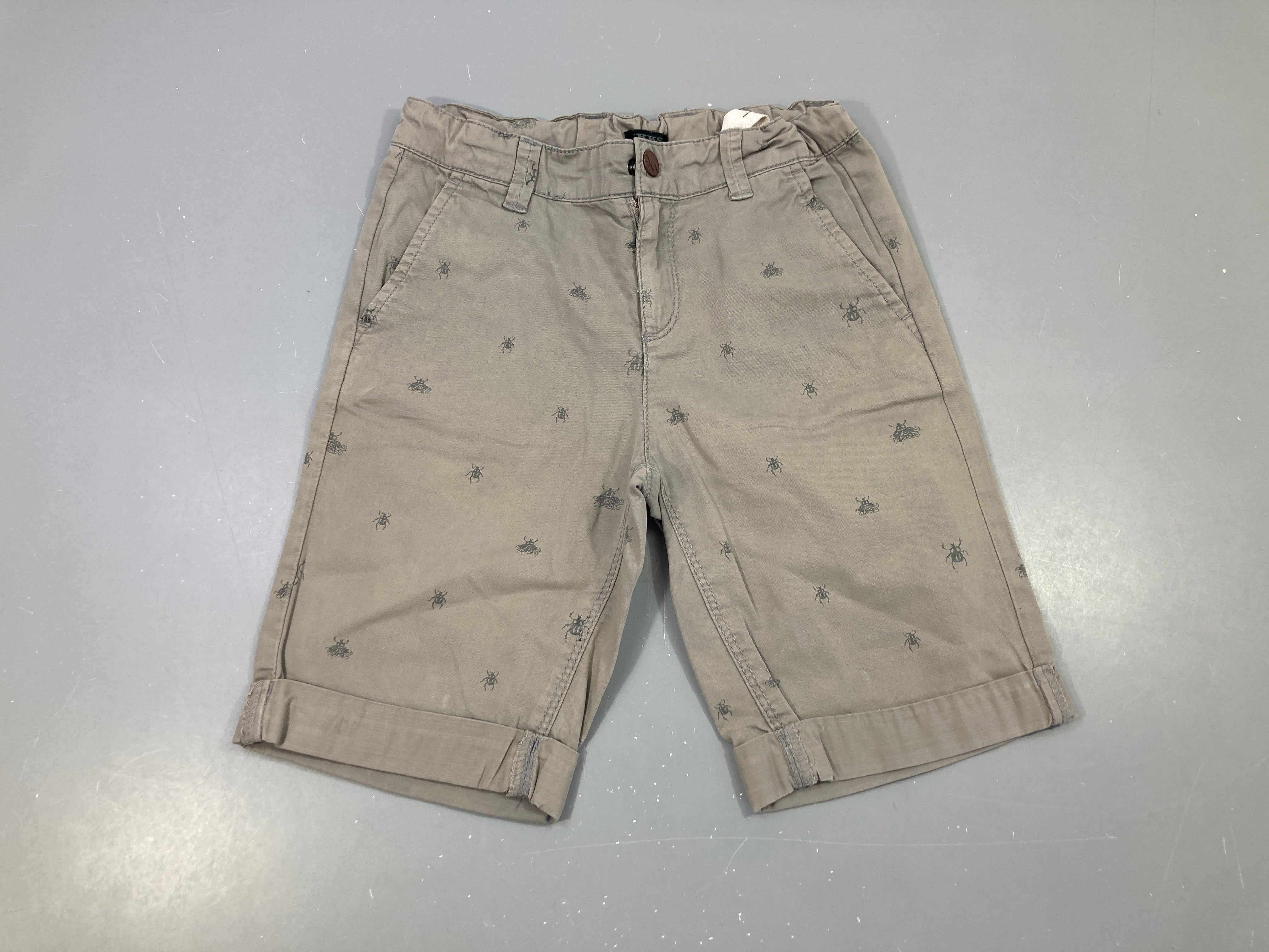 Bermuda chino à revers gris araignées