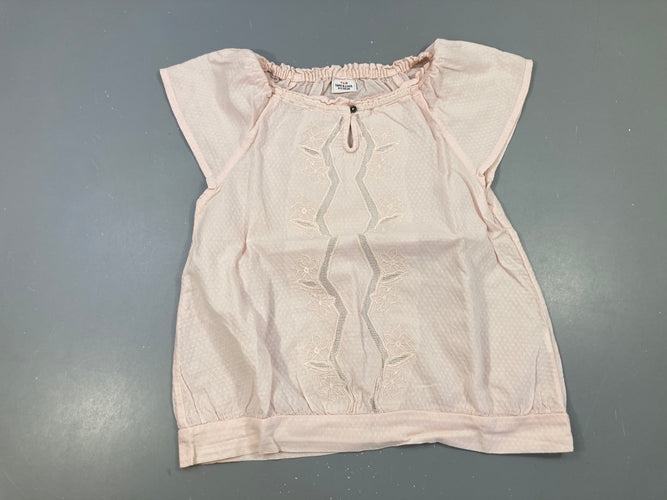 Blouse texturée rose clair, moins cher chez Petit Kiwi