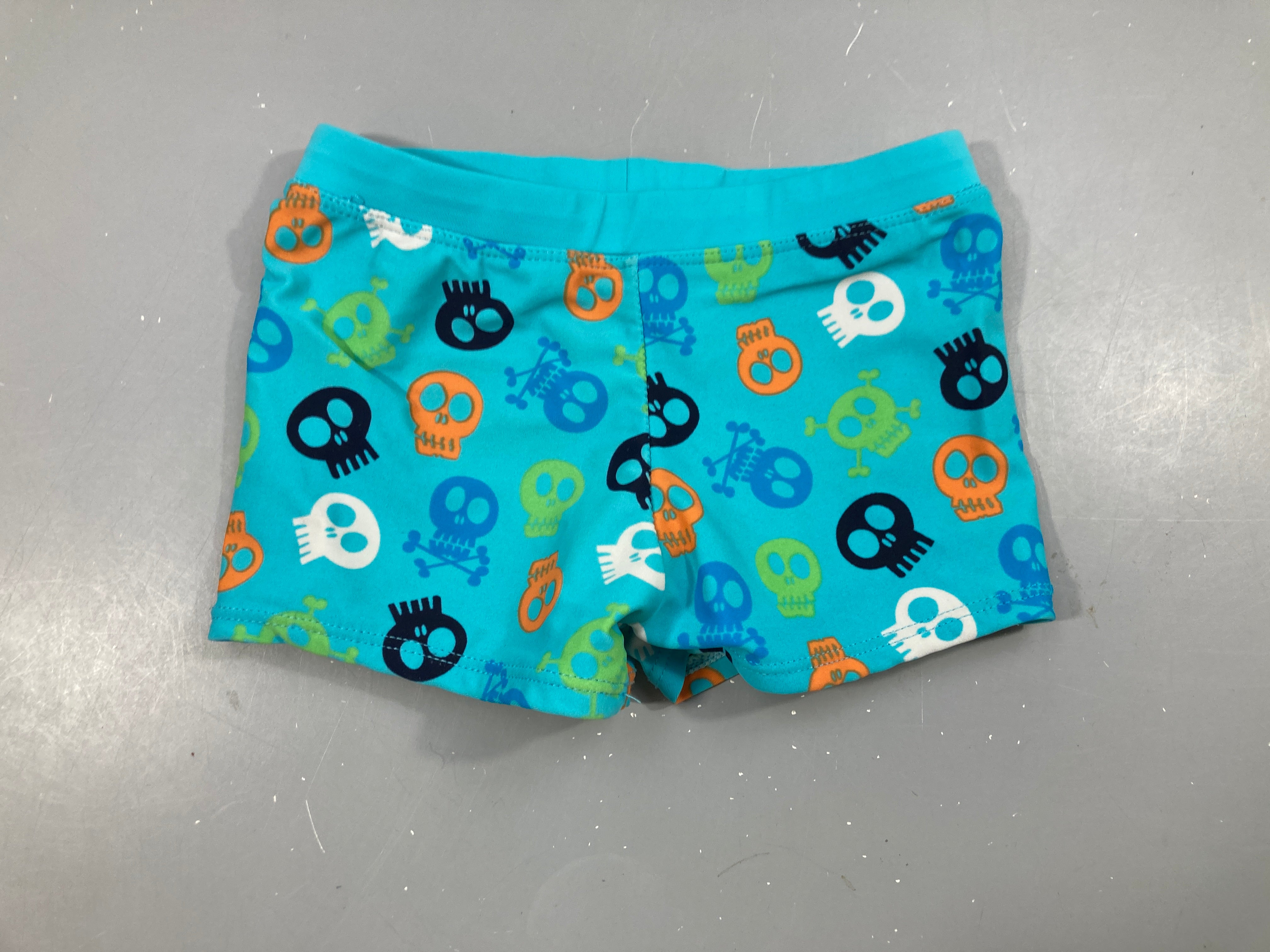 Maillot Boxer bleu têtes de mort