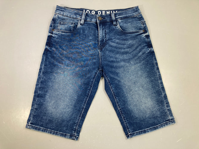Bermuda Jog Denim foncé effet, moins cher chez Petit Kiwi