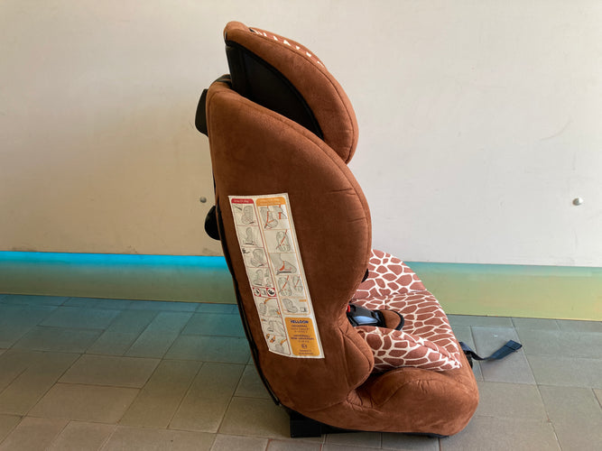 Etat neuf-Servi 1x-Siège auto 123 Isofix Tissu doux  en suède motifs Girafe 9-36kg Babylala, moins cher chez Petit Kiwi