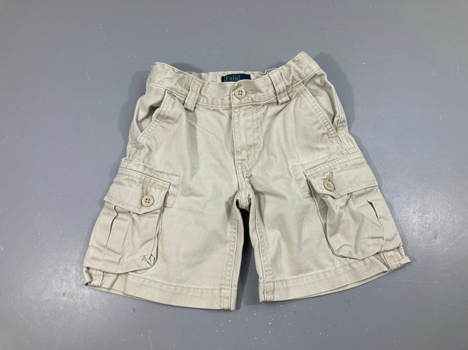 Bermuda poches latérales beige, moins cher chez Petit Kiwi