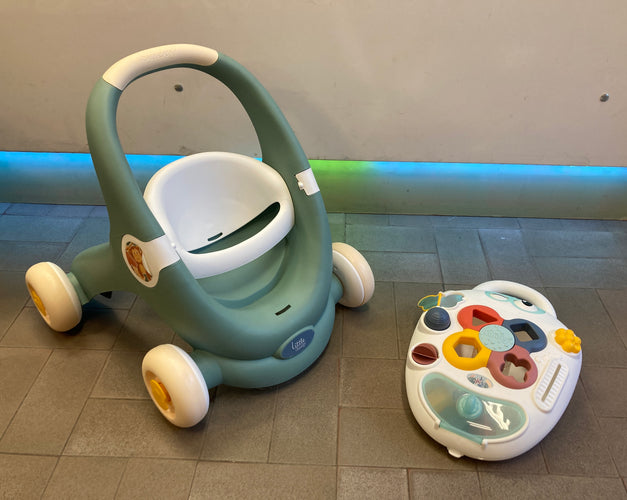 Little Smoby - Trotteur 3 En 1 -Aide à La Marche - Tablette D'Activités - pousseur +12m Manque l'abeille à glisser Stickers coté décollé de moitié, moins cher chez Petit Kiwi