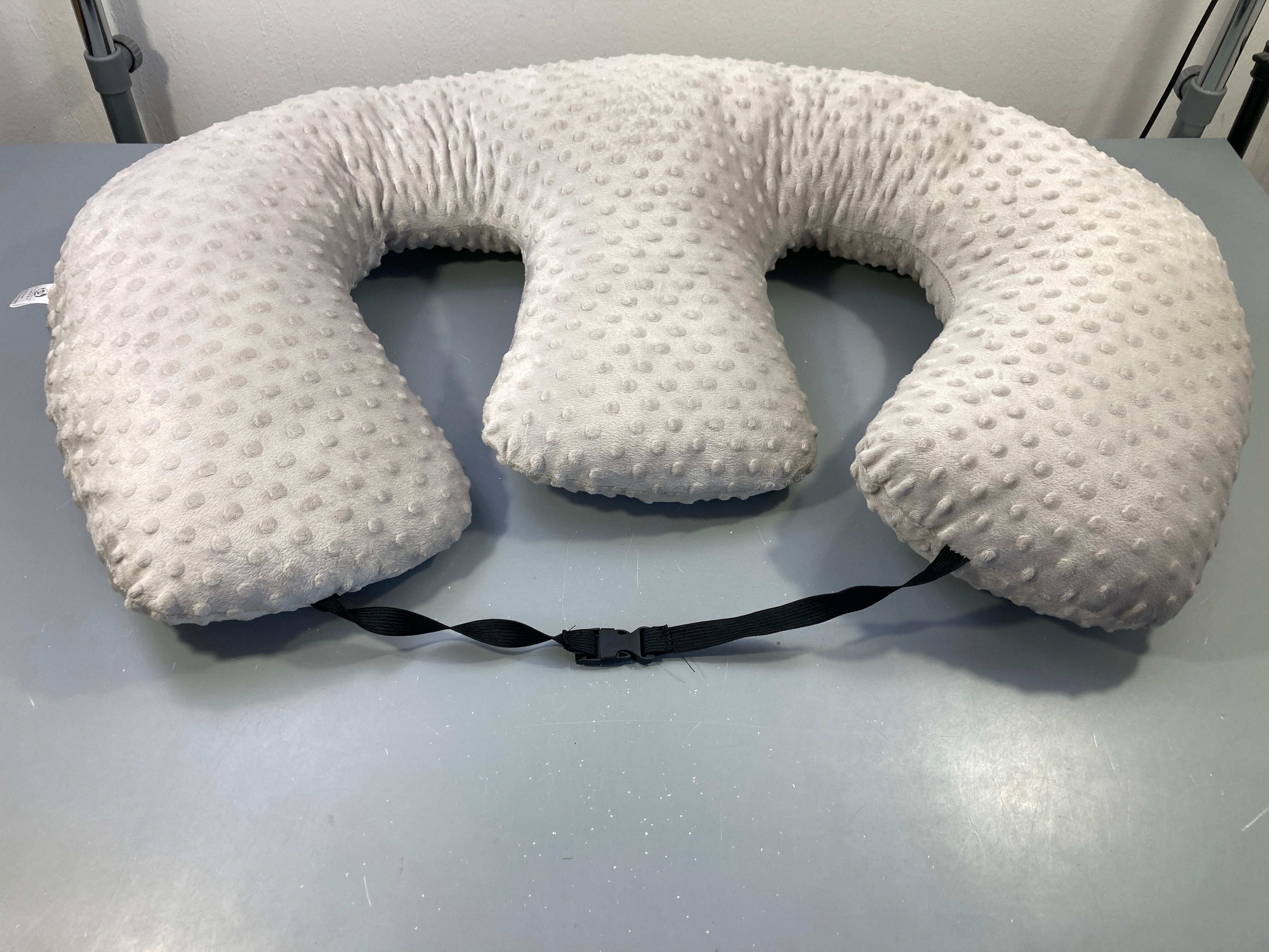 Coussin d'allaitement double Twin Z gris velours
