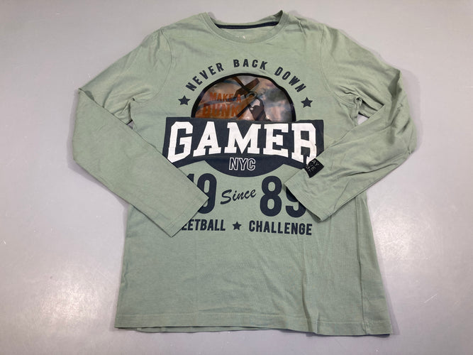 T-shirt m.l vert Gamer, moins cher chez Petit Kiwi