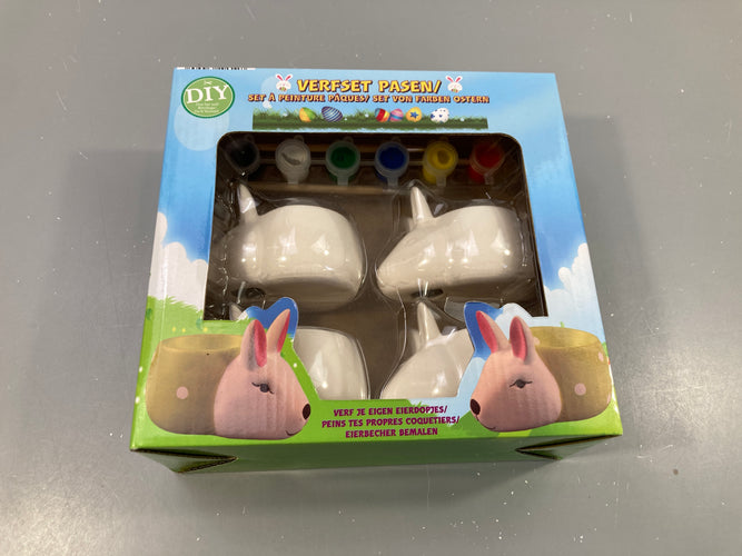 NEUF set à peinture de Pâques, coquetiers lapins, moins cher chez Petit Kiwi