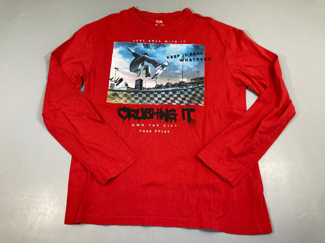 T-shirt m.l rouge Skate, moins cher chez Petit Kiwi