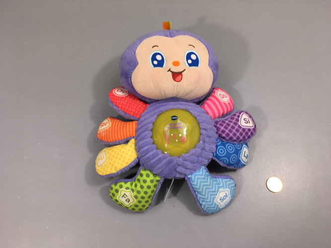 Do re mi Knuffelspin, peluche interactive en néérlandais, petite tache sur un patte, moins cher chez Petit Kiwi