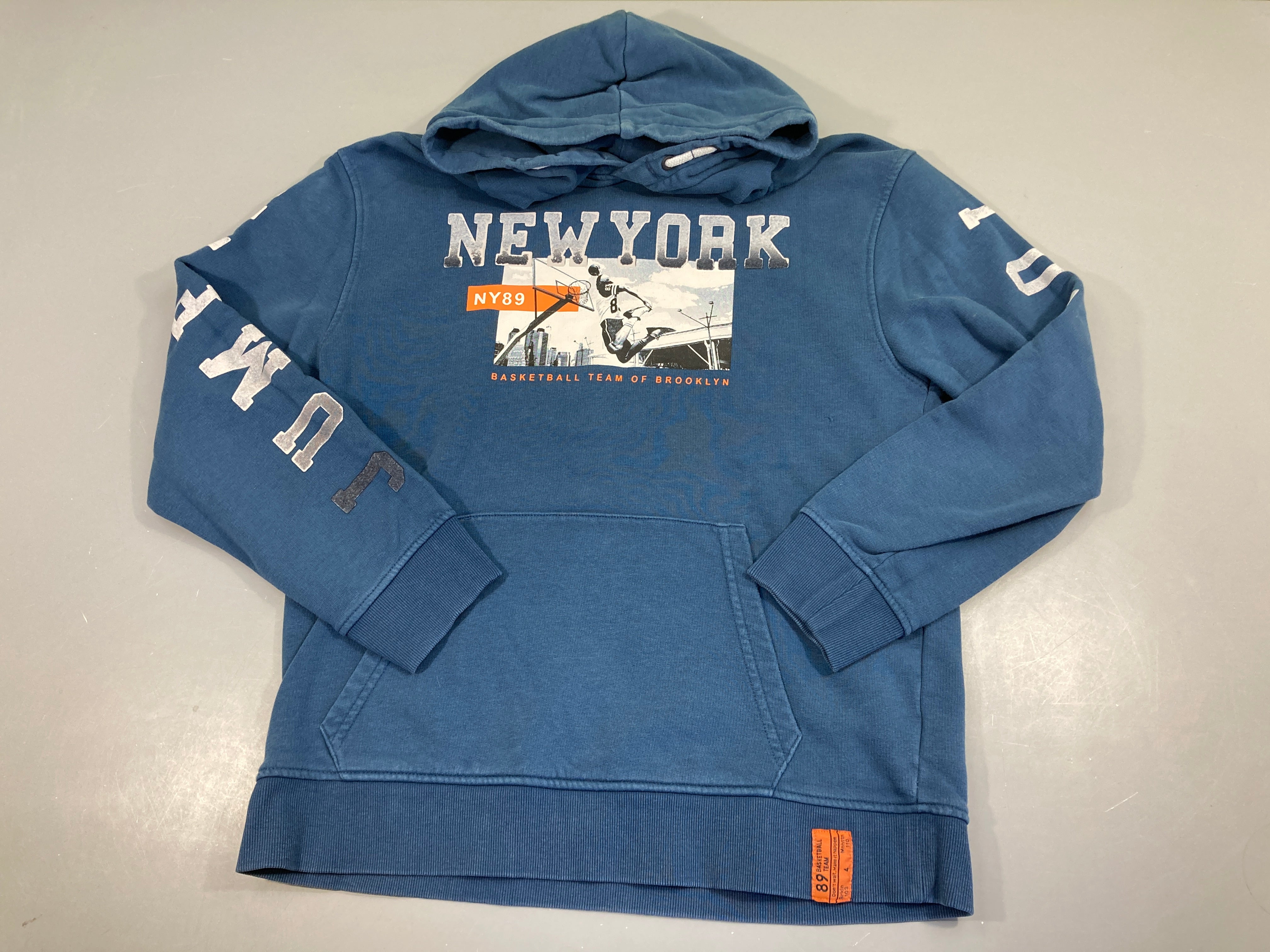 Sweat à capuche bleu foncé New York