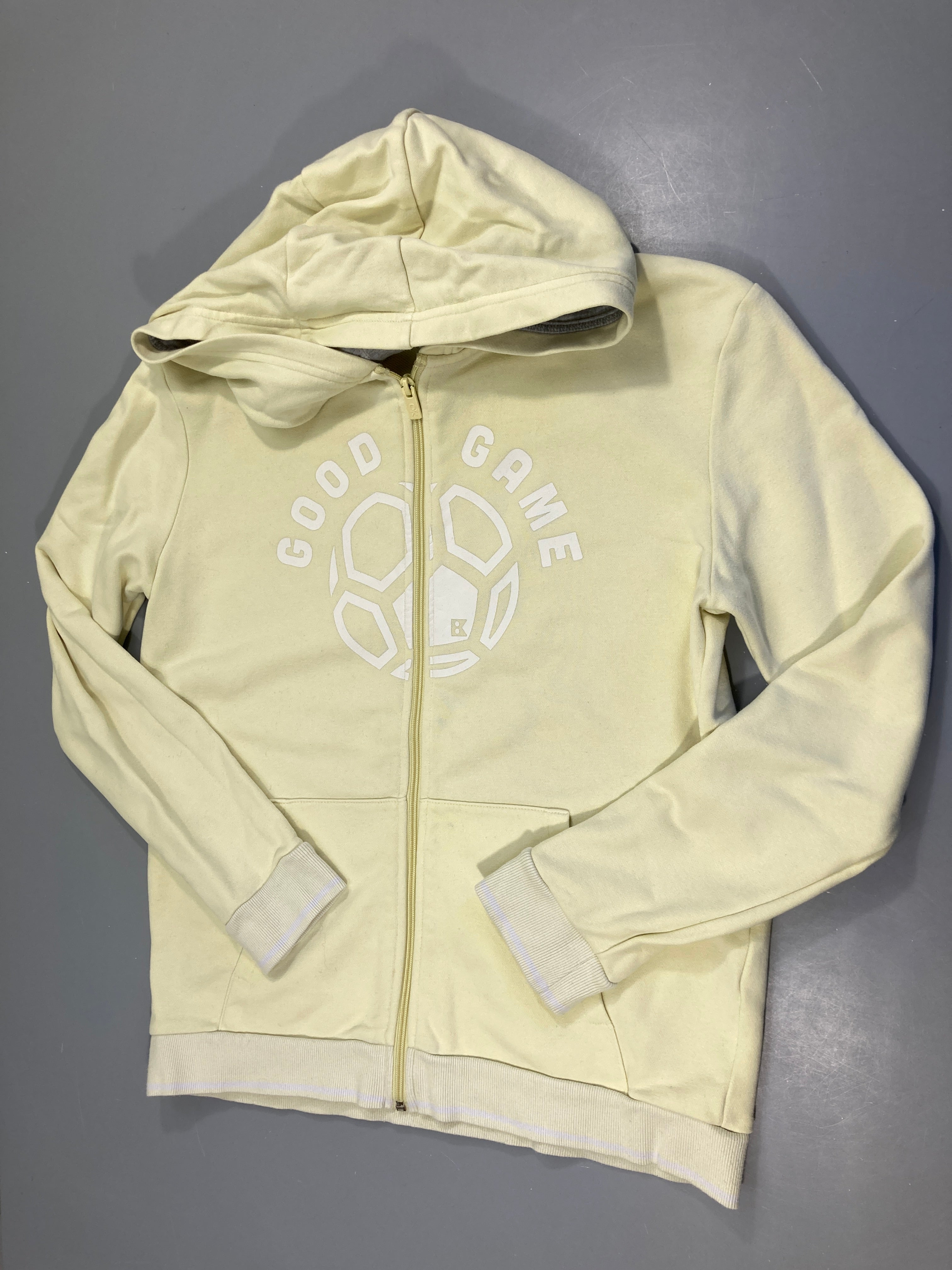 Sweat zippé à capuche jaune extra pâle Ballon