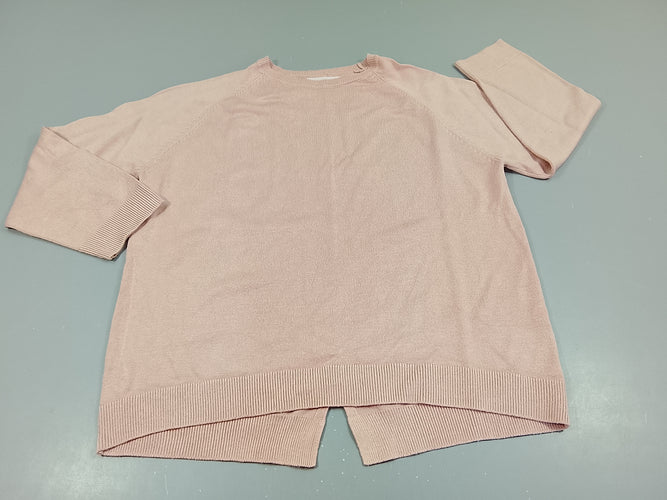 Pull léger rose clair, très légèrement bouloché, moins cher chez Petit Kiwi