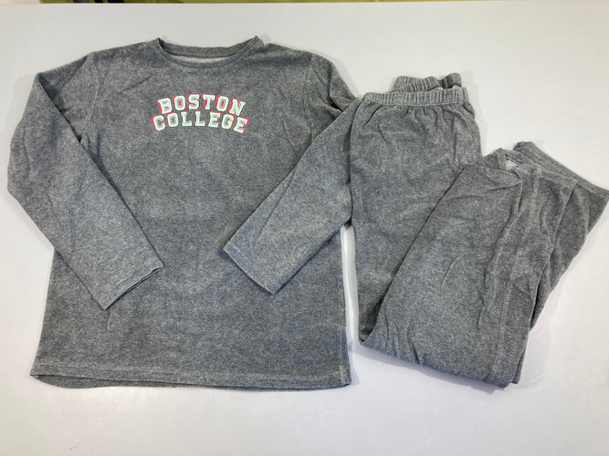 Pyjama 2pcs velours gris Boston, moins cher chez Petit Kiwi