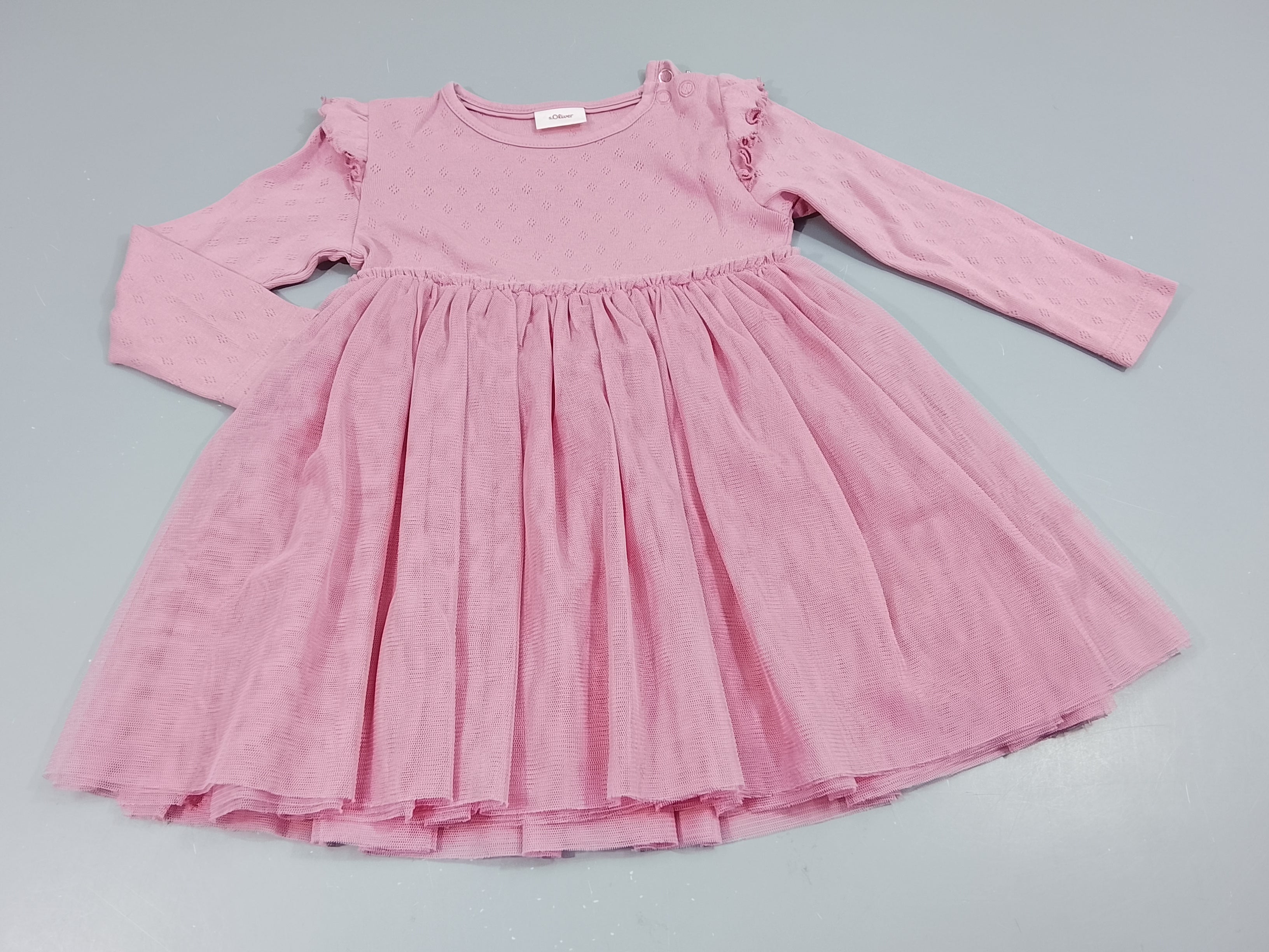 Robe m.l  rose, dessous en tulle doublée jersey