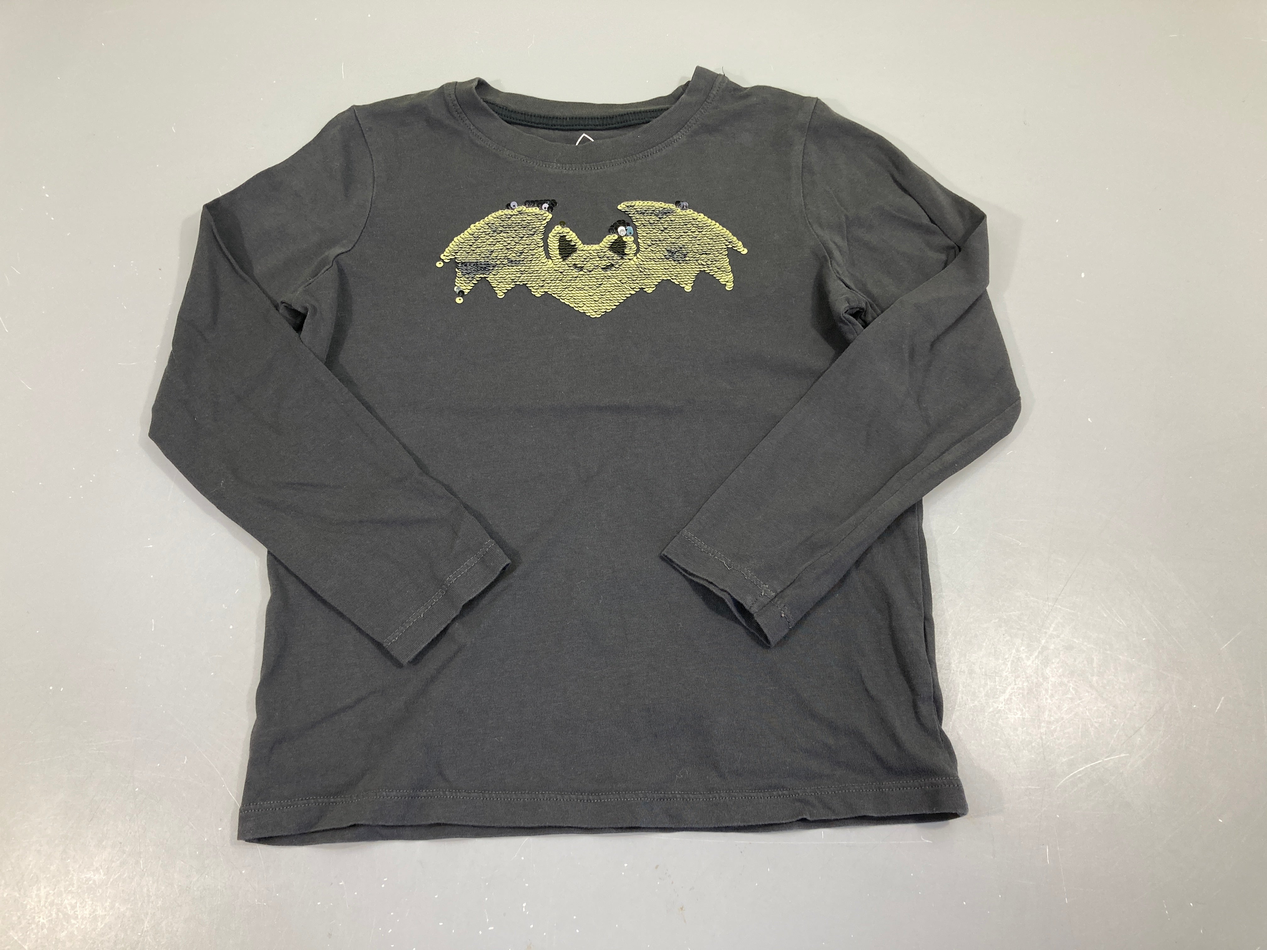 T-shirt m.l noir chauve-souris sequins réversibles