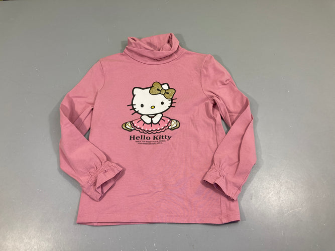 T-shirt m.l col roulé rose Kitty, moins cher chez Petit Kiwi