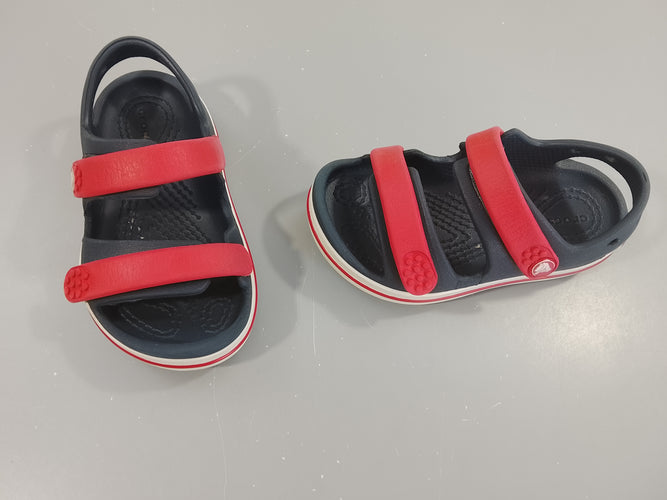 Sandales Crocs bleu marine, rouge C7 (23-24), moins cher chez Petit Kiwi