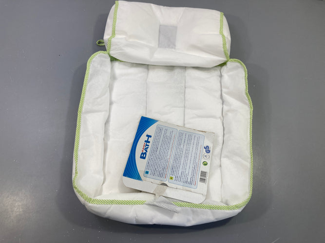 Etat neuf, matelas de bain pour bébé blanc et vert, moins cher chez Petit Kiwi