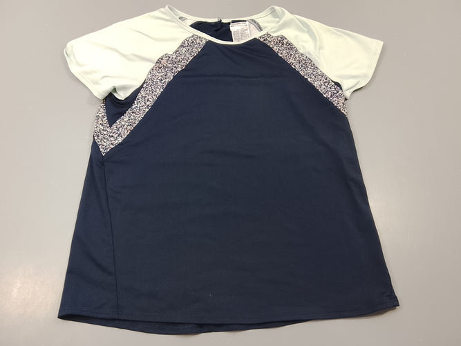T-shirt m.c de sport bleu marine, bleu clair, moins cher chez Petit Kiwi