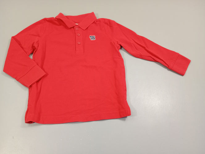 Polo ml rouge "what ever", moins cher chez Petit Kiwi