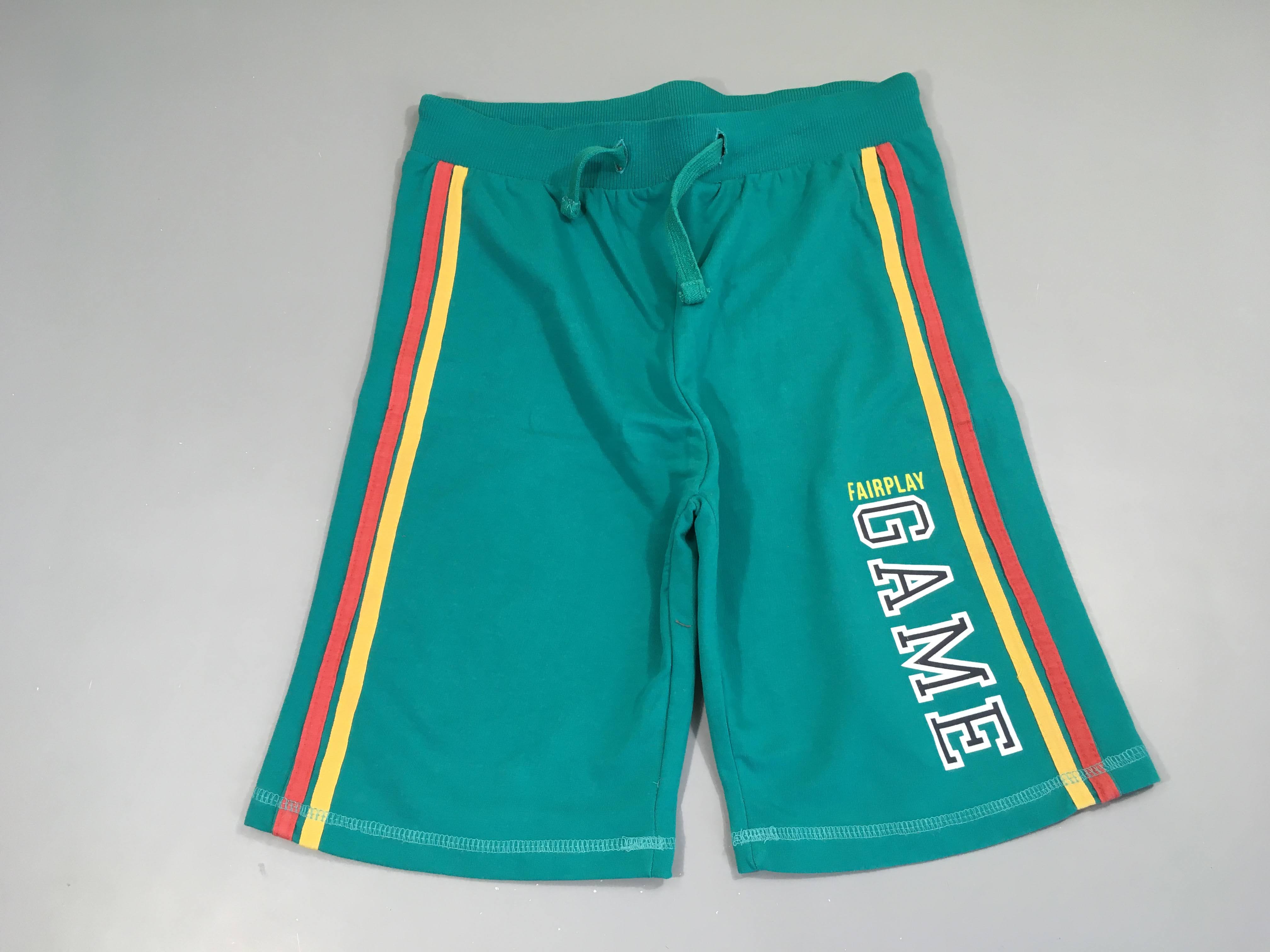 Bermuda molleton vert bandes latérales