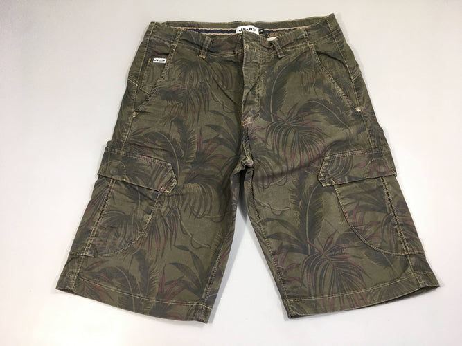 Bermuda cargo kaki feuillage, W28 S, moins cher chez Petit Kiwi
