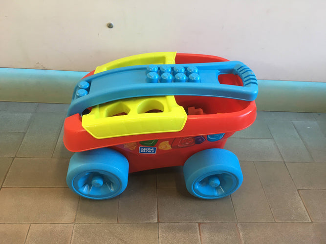 Chariot à tirer Play'n Go + blocs First Builders, MegaBloks, moins cher chez Petit Kiwi