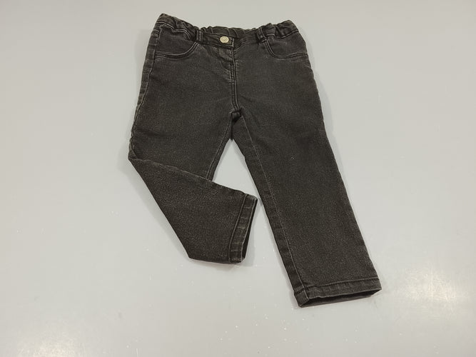 Pantalon denim noir, moins cher chez Petit Kiwi