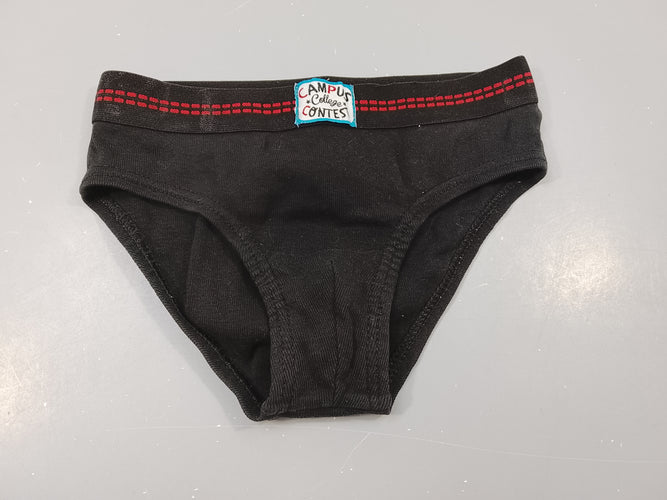 Slip noir "Campus college contest", moins cher chez Petit Kiwi