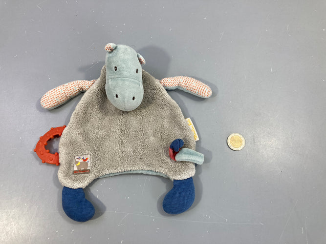Doudou plat hippo Les papoum, moins cher chez Petit Kiwi