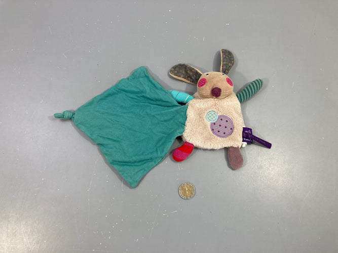 Doudou plat lapin les jolis pas beaux, moins cher chez Petit Kiwi