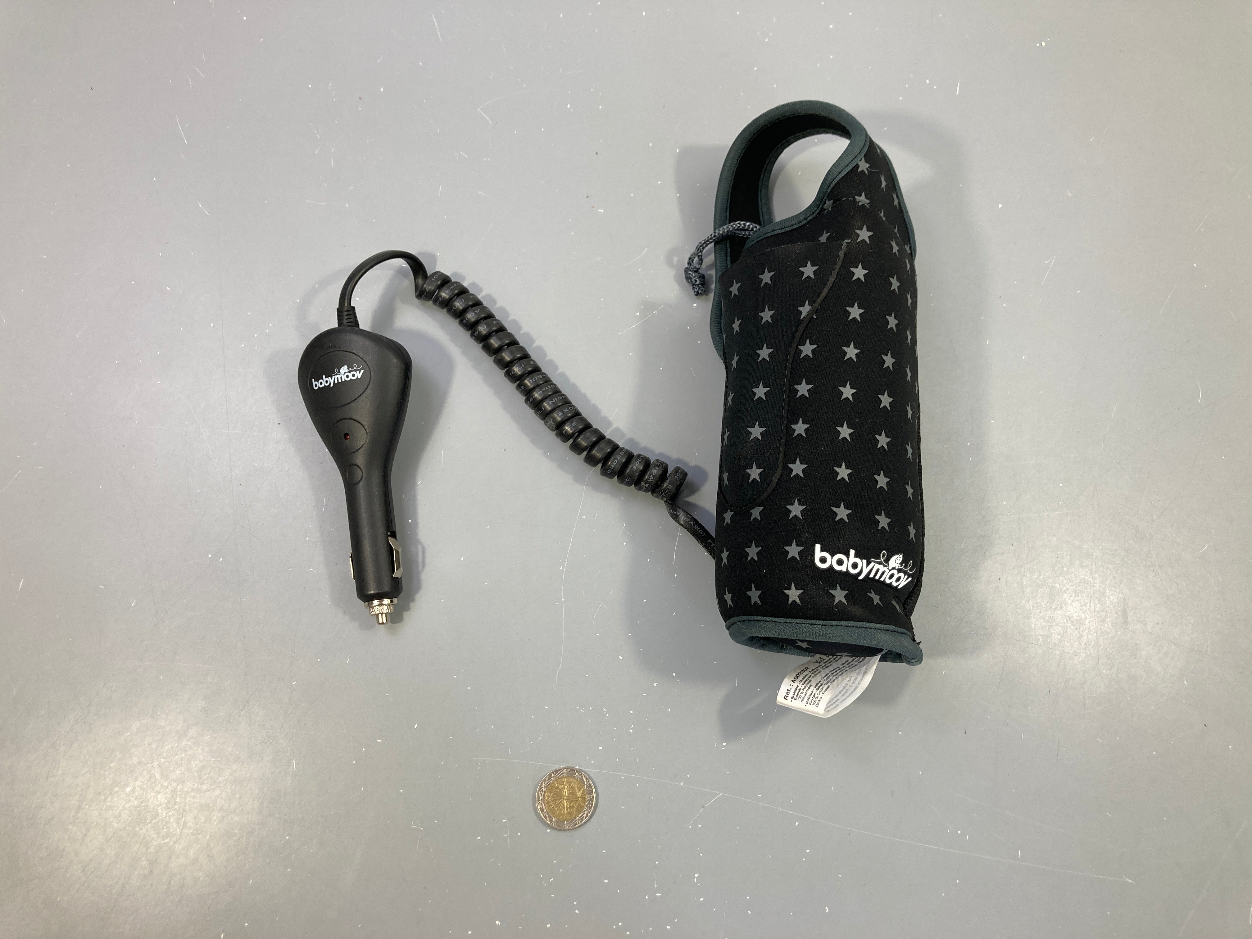 Chauffe biberon pour voiture noir étoiles auto speed