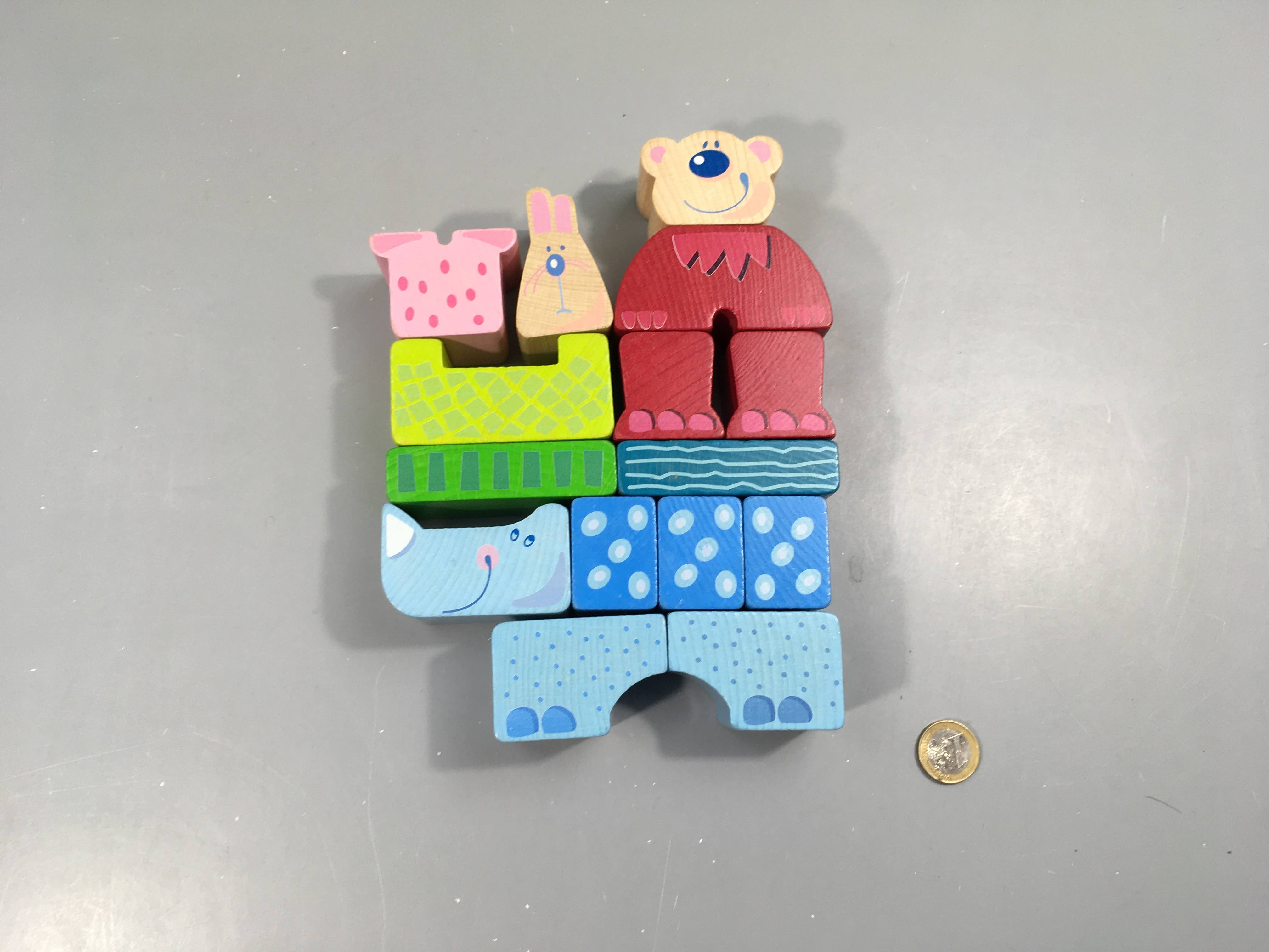 Blocs de construction Zoolino 15pcs - Dès 12 mois, manque 1 cube