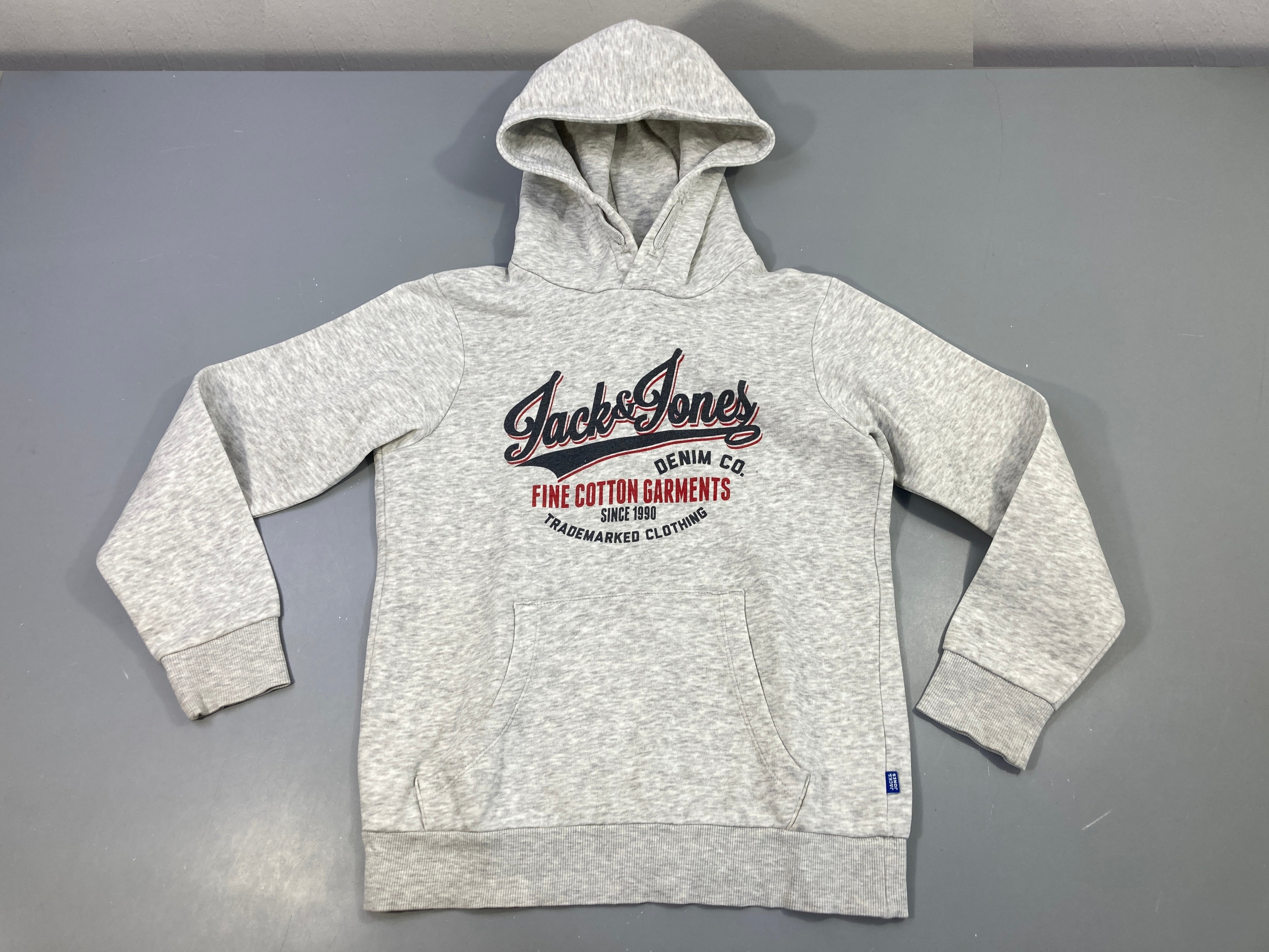 Sweat gris clair chiné Jack&Jones à capuche