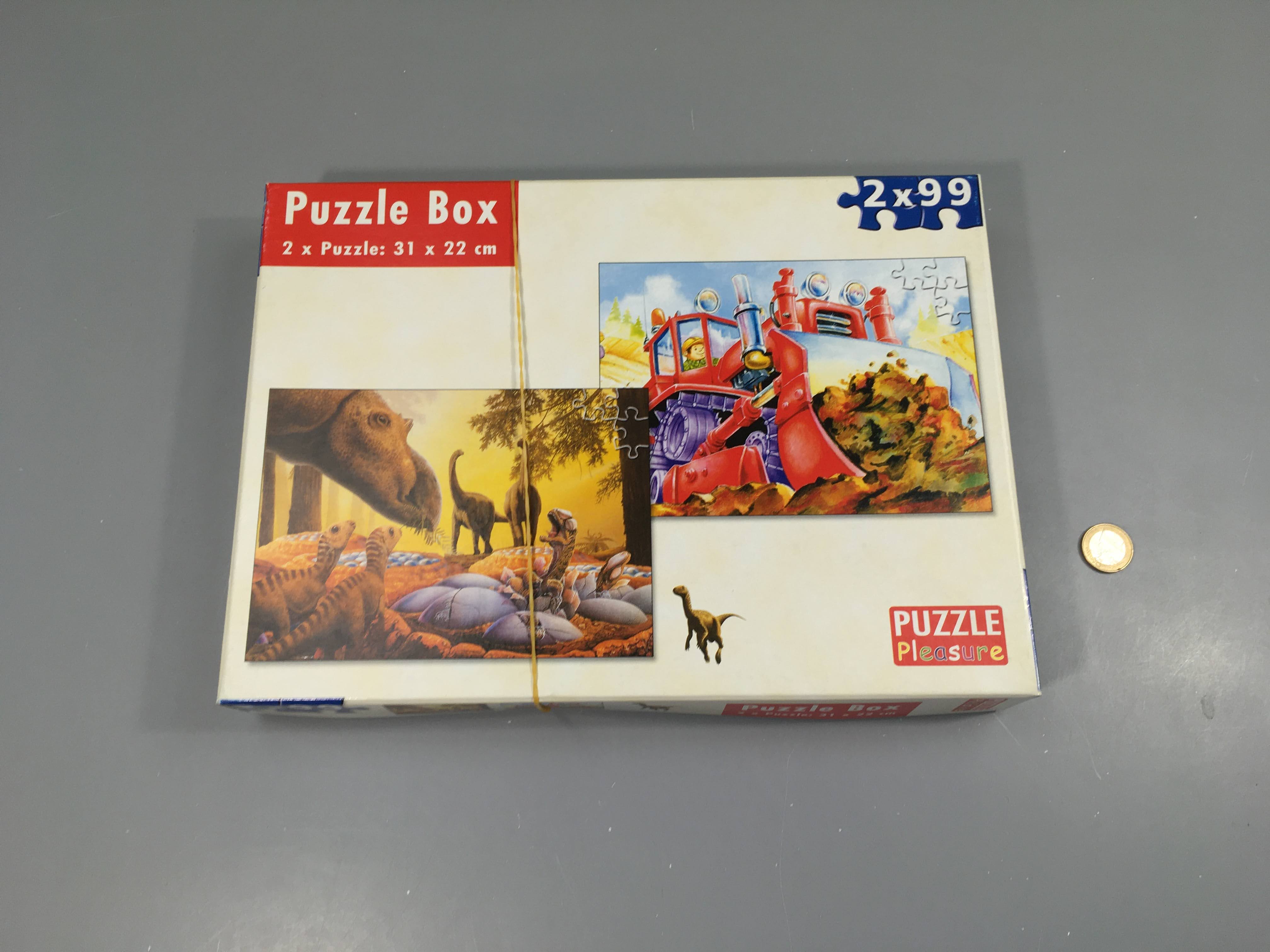 2 Puzzles Dino-Pelleteuse 2x99 Complet