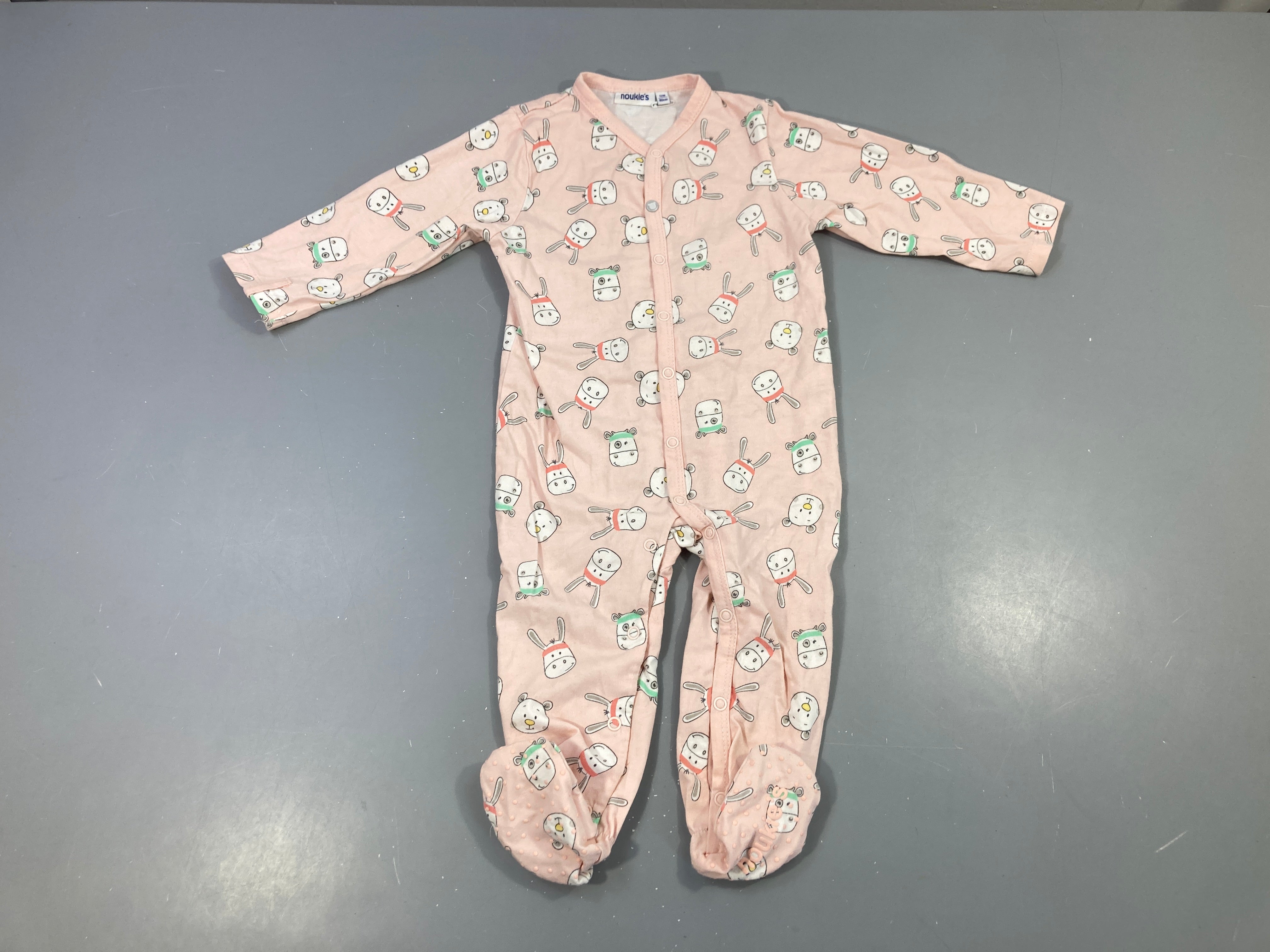 Pyjama jersey rose pâle nimaux